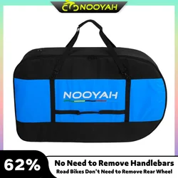 NOOYAH Bicycle Bag No Need Remove Handlebars Foldable Bag MTB Road Bike Transport  Bike Case Three-Layer Fabric 2-in-1 Multi-Bag