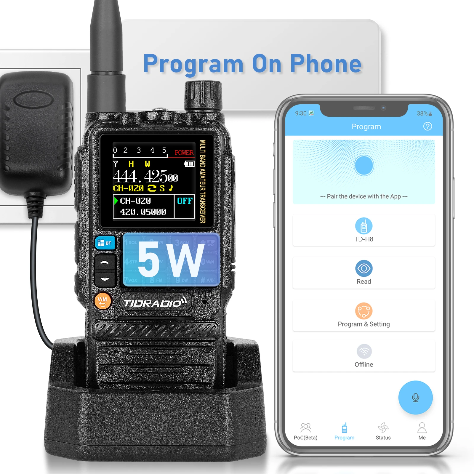 TIDRADIO H3 Long Range Walkie Talkies Bezprzewodowe programowanie Amatorskie Radio Tow Way Am Fm Air Band Bezprzewodowy zestaw stacji komutatora