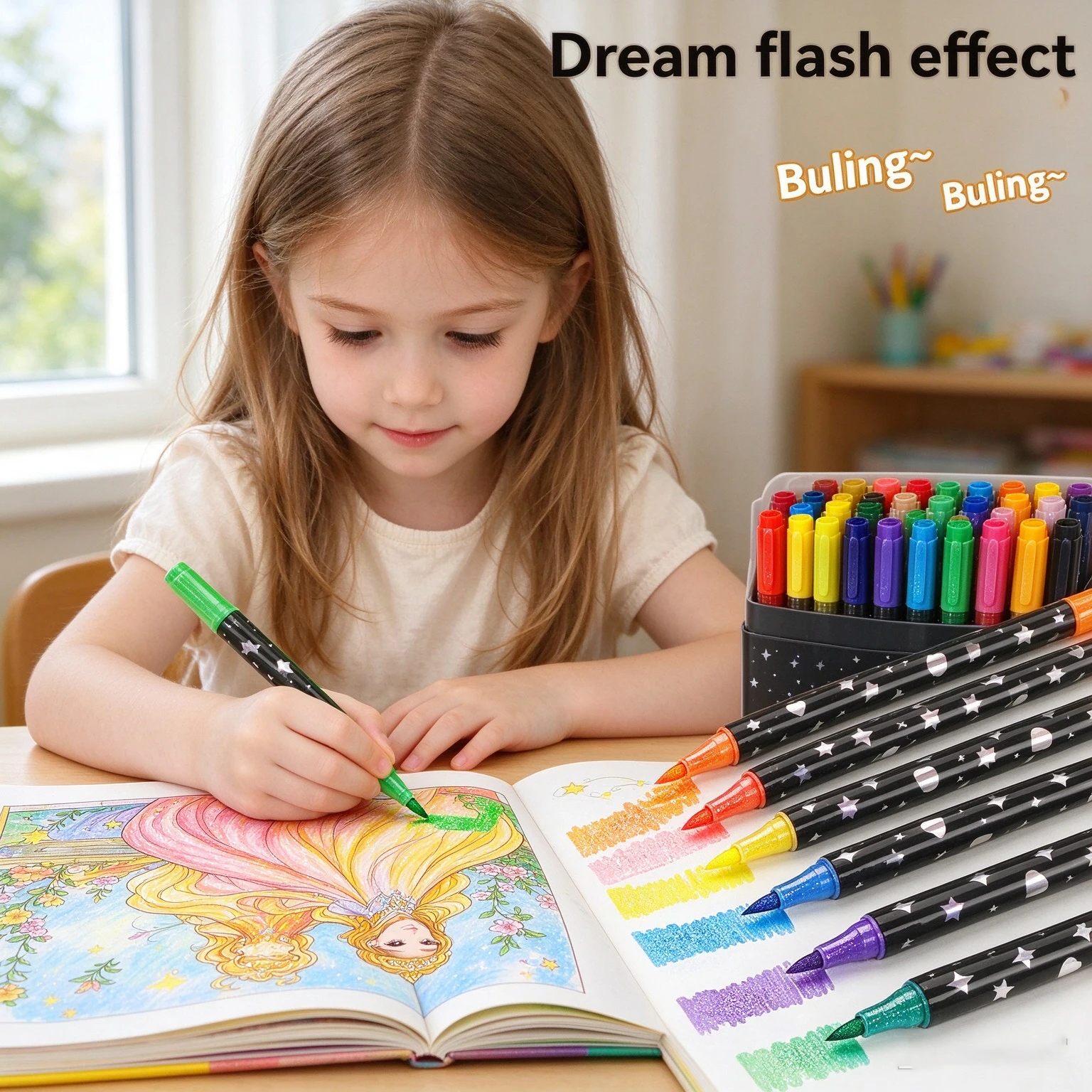 24‑96 Colors Dual‑tip Glitter Marker Set, Metallic Glitter Pens for Adult DIY Crafts, Birthday Cards, Scrapbooking Art Supplies