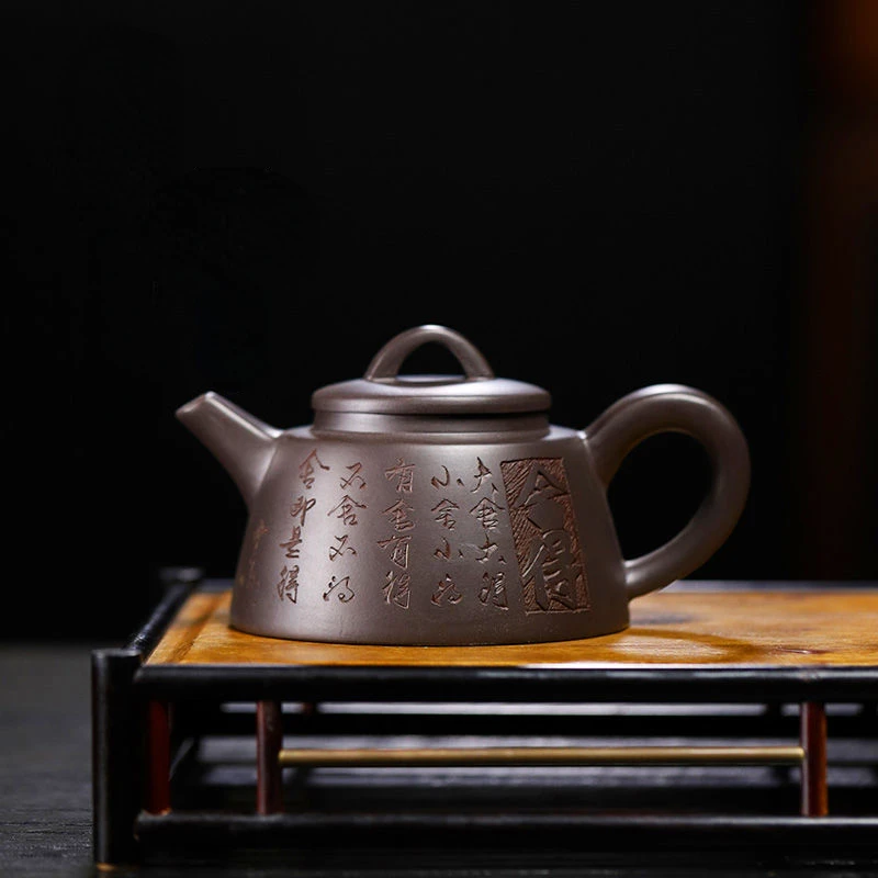 Yixing Raw Ore Purple Sand Pot Traditional Pattern Purple Clay Teapot Handmade Kettle Tea Pot Kung Fu Teaware