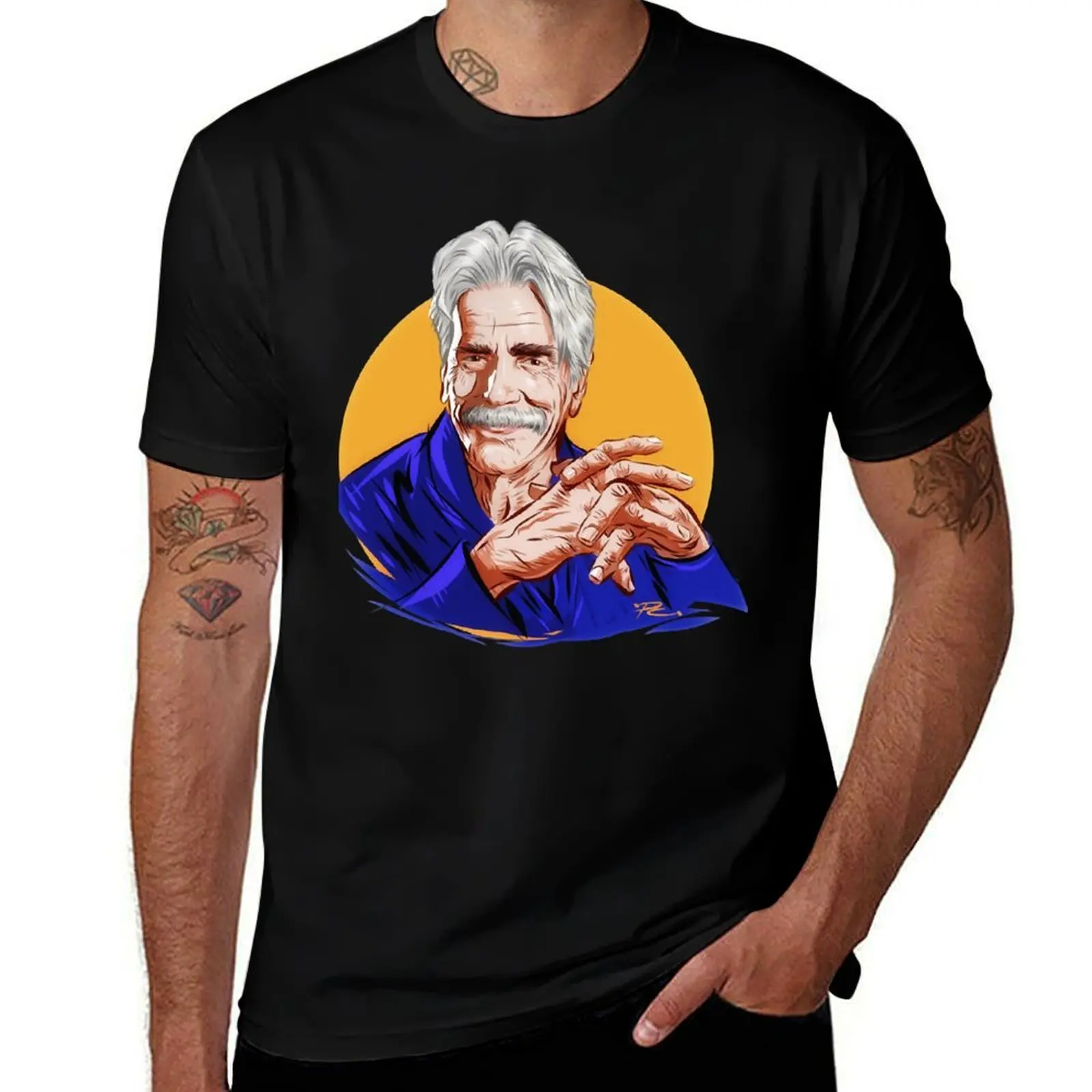 

Surprise Gift Sam Elliott Gifts Music Fan T-Shirt Basic Short Sleeve Cotton Blend T-Shirt