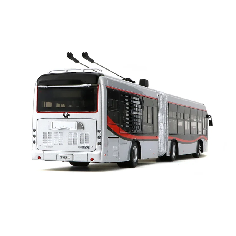 1:42 النموذج الأصلي، حافلة Yutong ذات المصدر المزدوج، حافلة مفصلية، نموذج سيارة مصنوع من خليط معدني للعرض والهدايا والمجموعات #4