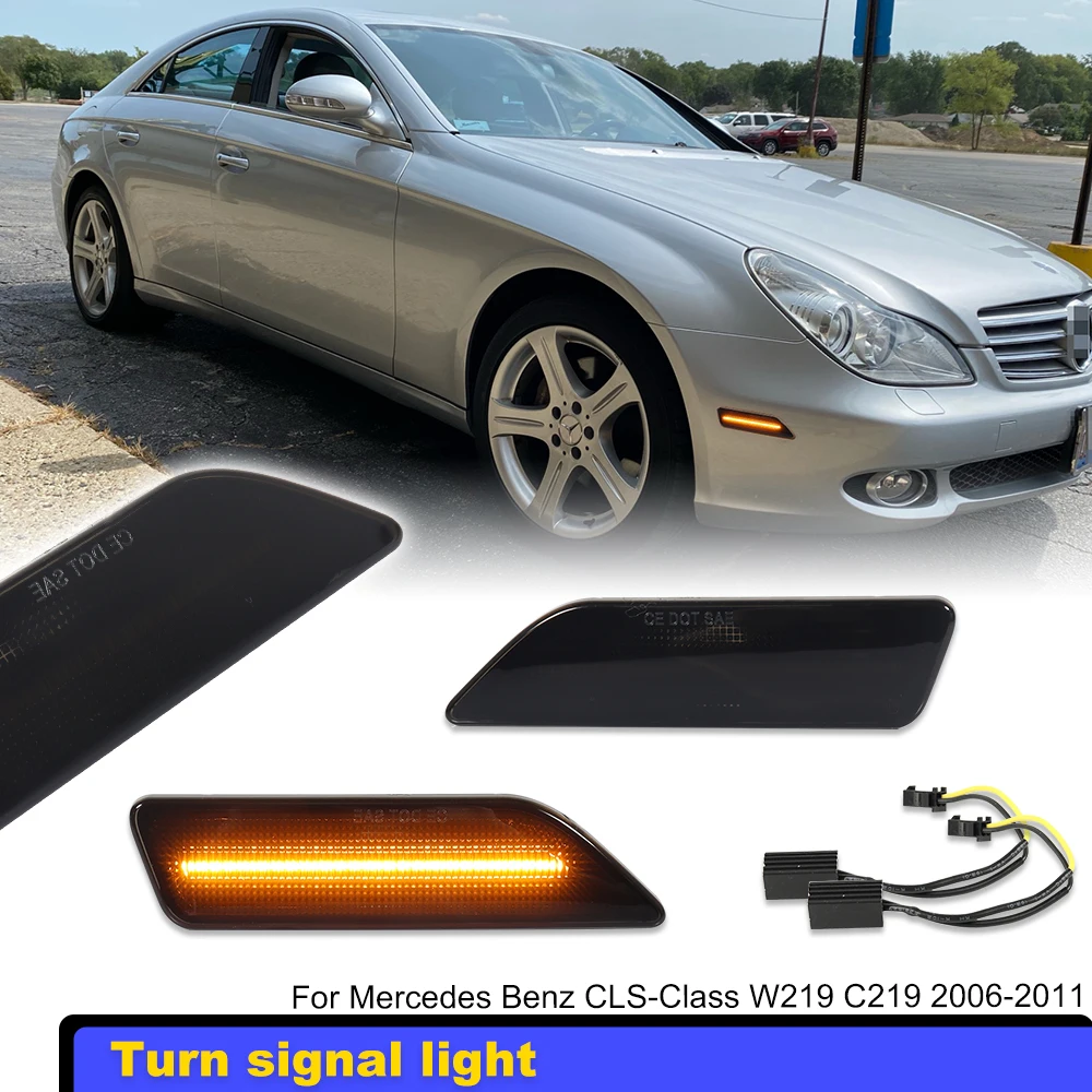 

For Mercedes Benz CLS-Class W219 C219 2006-2011 2PCS Led Bumper Turn Signal Lights Side Marker Lamp OEM#2198200321
