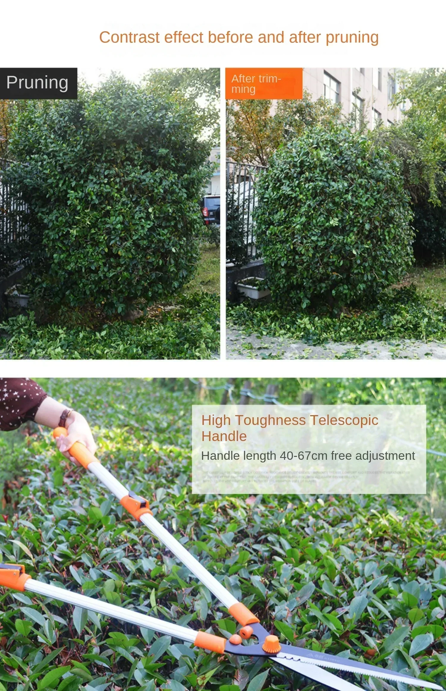 High-quality Pruning Tool for Effortless Cutting of Trees, Hedges, and Plants