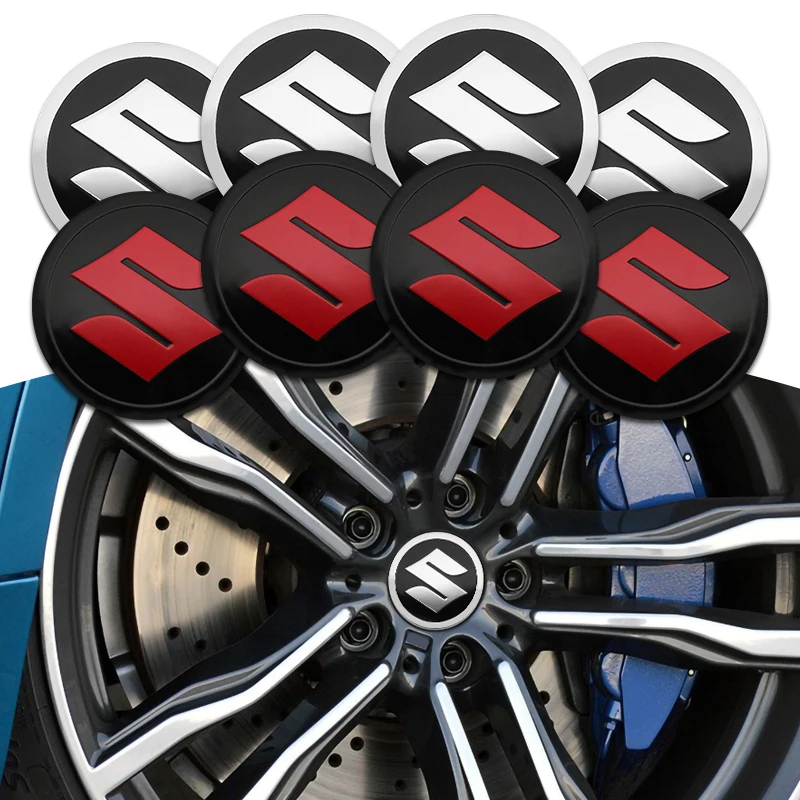 

4Pcs 56mm+60mm Car Wheel Center Hub Caps Stickers Auto Rim Cover Accessories For Suzuki Jimny Grand Vitara Sx4 Swift Alto Emblem