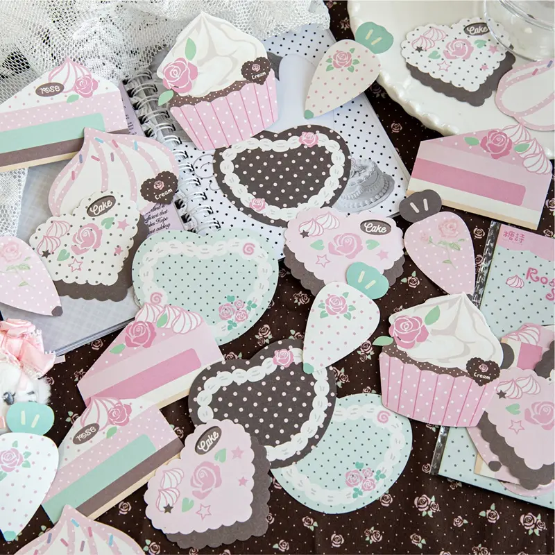 20Pcs/lot Retro Rose Coffee House Stickers Material Pack Writable Decorative Sticker Journal Scrapbook DIY Photo Frame Collage