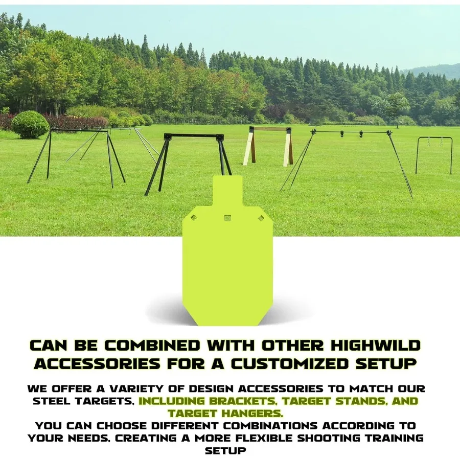 사격용 AR500 강철 타겟 1/2 두께 공 모양 금속 타겟 레이저 컷 네온 색상 야외 사격장에 이상적