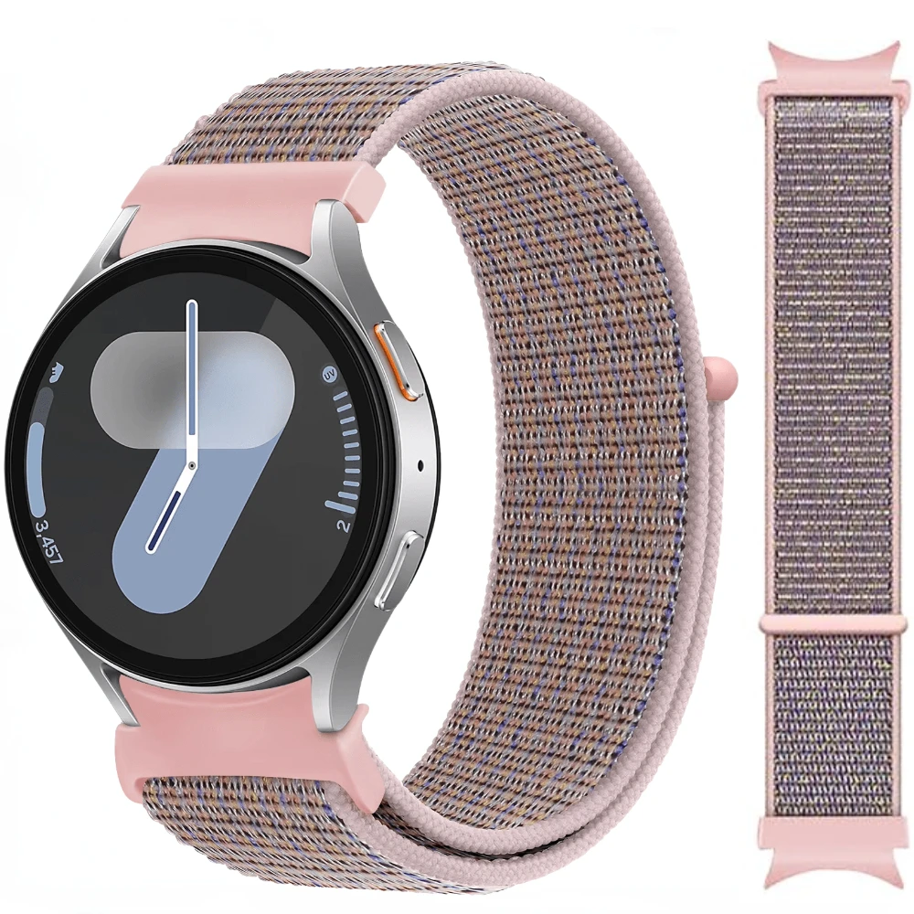 Nylon-Schlaufenarmband für Samsung Galaxy Watch 7/FE/6/5/4 40 mm 44 mm Sportarmband Galaxy Watch 6-4 Classic 47 mm 46 mm Band