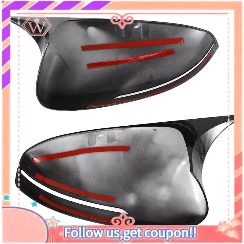 

Durable 1Pair Rearview Mirror Cover Housing Ox Horn Trim Caps For Kia Optima K5 2011-2015 Side Mirror Shell Sticker