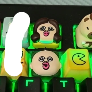 أغطية مفاتيح Lobo Peripherals 『ОКСКСВКСНКСН كيكابس رسوم متحركة شخصية من الراتنج مضحك أحمق أغطية مفاتيح فردية متقاطعة ملحقات لوحات المفاتيح العالمية