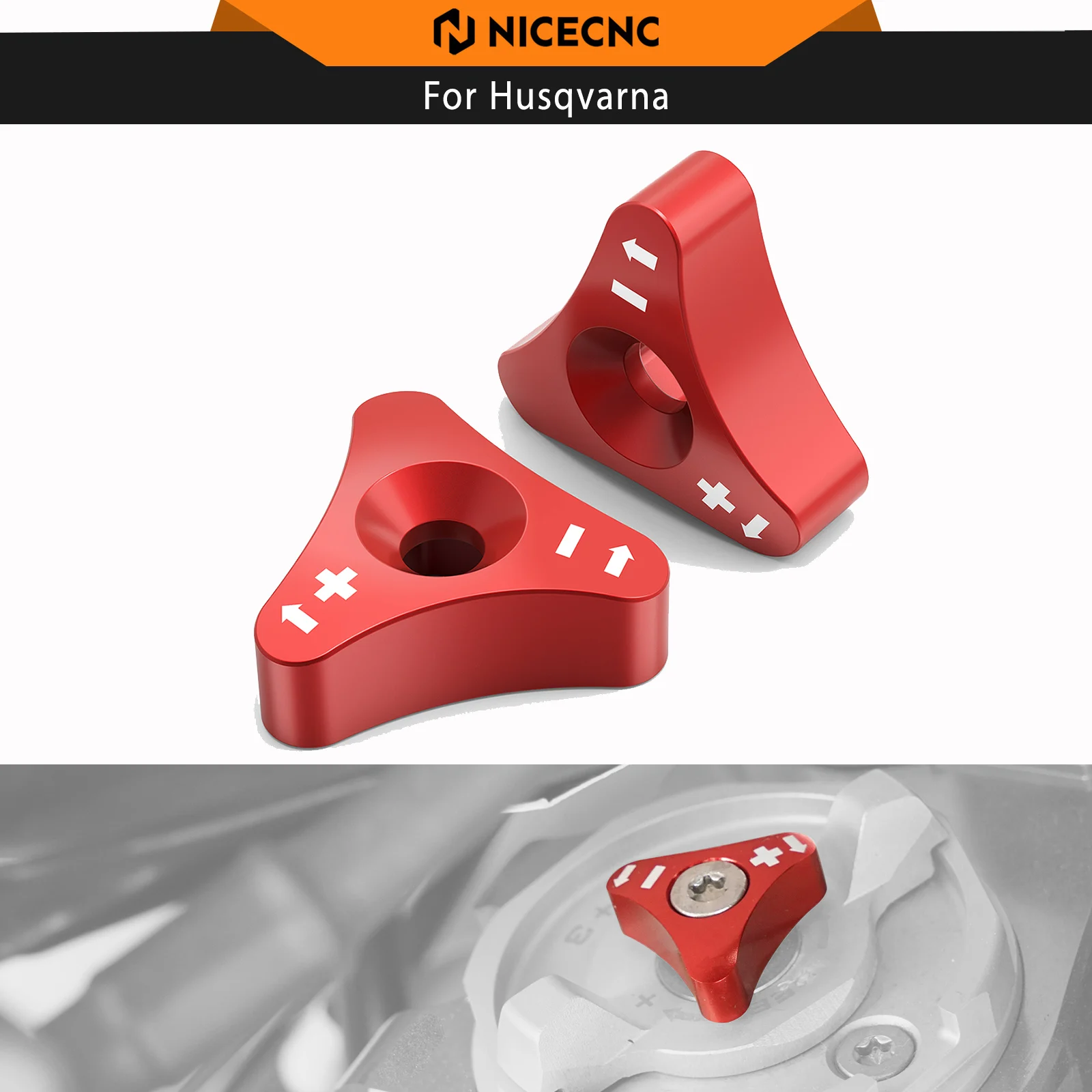 

48mm Front Fork Knob Adjuster Bolt For Husqvarna Husaberg FE TE FX FS TX TC FC 125 150 200 250 300 350 390 400 450 501 570 701