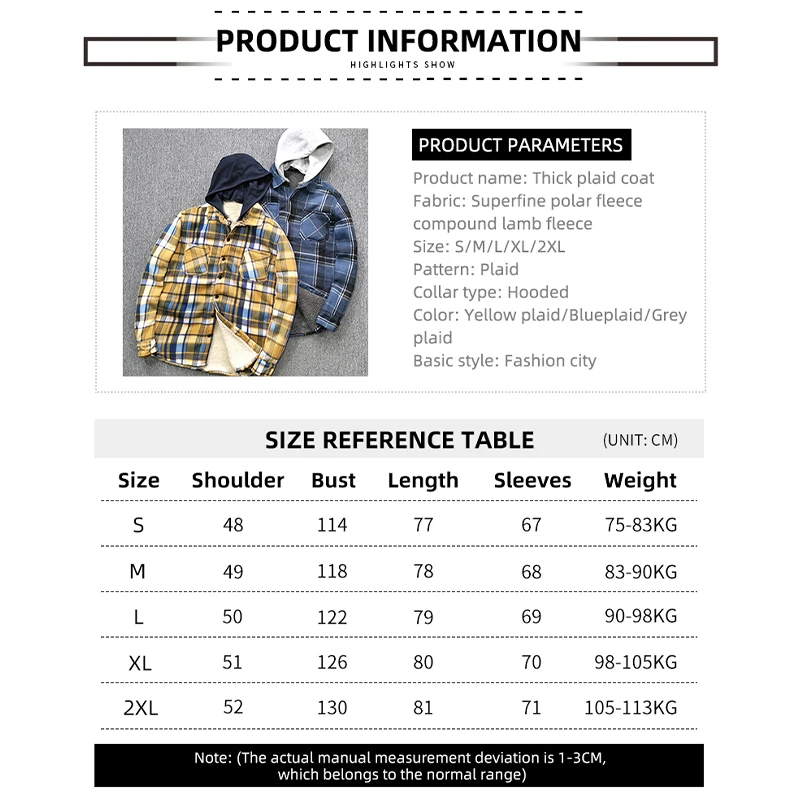 MGP Outdoor Shirt Cashmere Plaid Long Sleeved Men\'s Self-cultivation Thickened Warm Fleece Coat For Autumn/Winter Casual Clothes