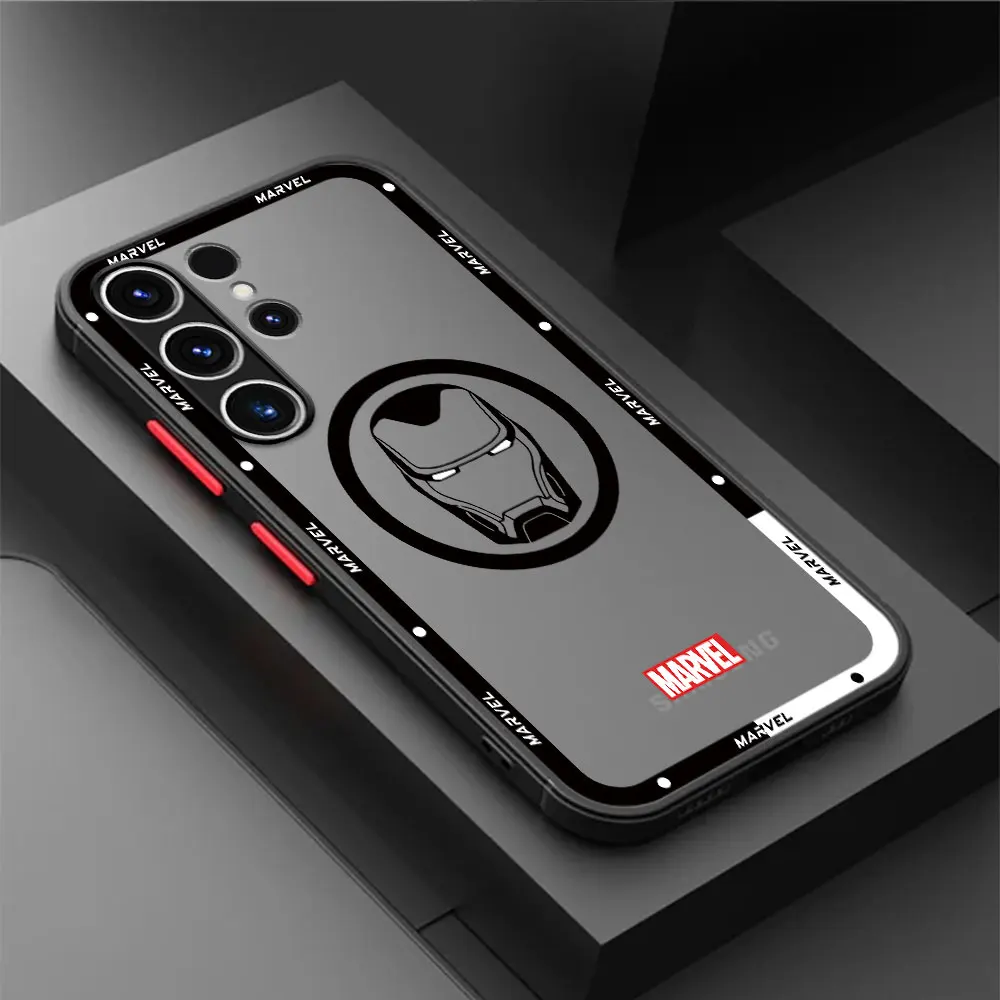 Marvel Hero Logo Case for Samsung Galaxy S9 S23 FE S10 Plus S23 Ultra S22 S21 S20 FE S24 Plus S21 Note 20 TPU Armor Cover