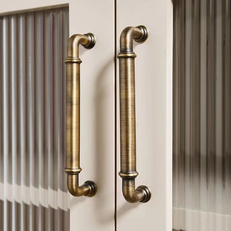 Tiradores Vintage de latón macizo para armario  cocina, pomos  cajón, tiradores antiguos para puerta  armario, herrajes pa