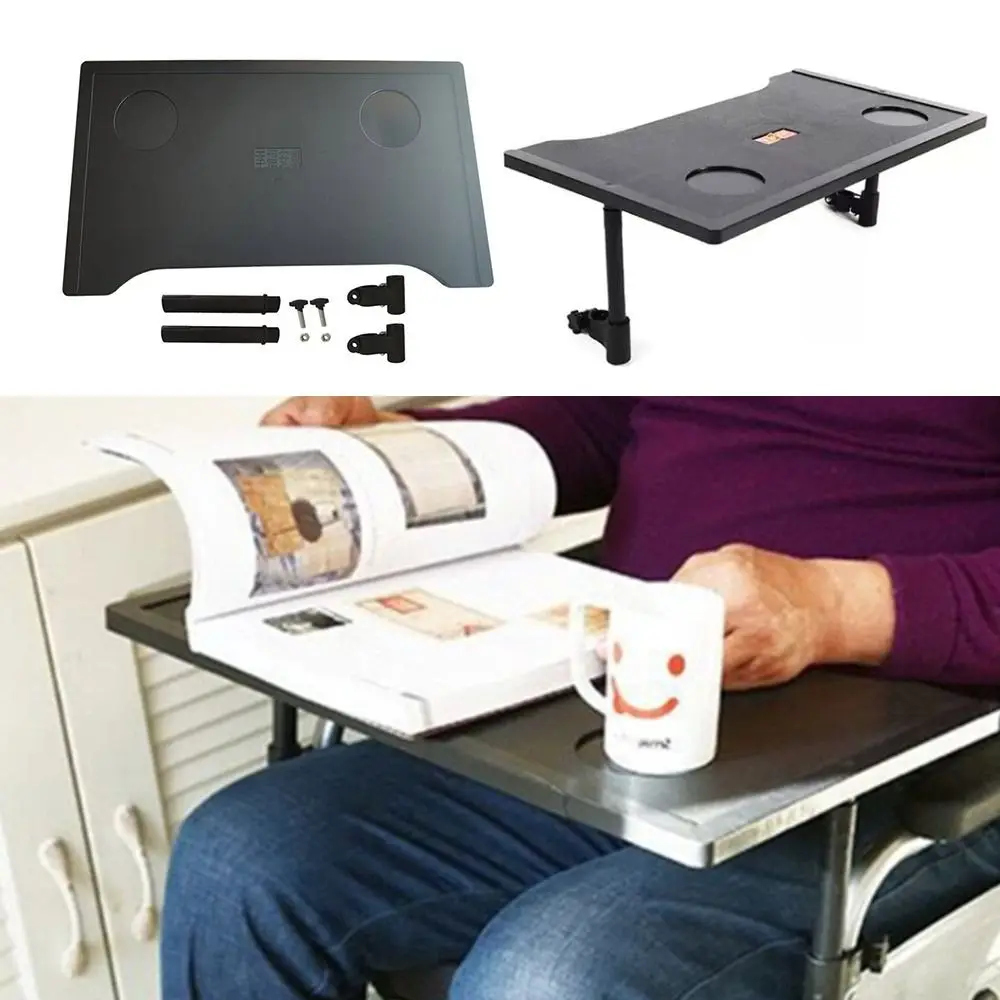 Lightweight Wheelchair Tray Table Detachable Easy To Install Wheelchair Dining Table Waterproof Cup Holder