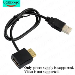 HDMI-compatible Male to USB 2.0 Female Power Adapter Connecting Wire 0.5 Cord Converter 50cm Charger Power Supply Cable