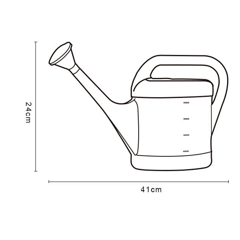 Gardening Watering Can Plastic Capacity with Long Nozzle Watering Pot for Balcony Vegetable Planting Flower Sprinkling