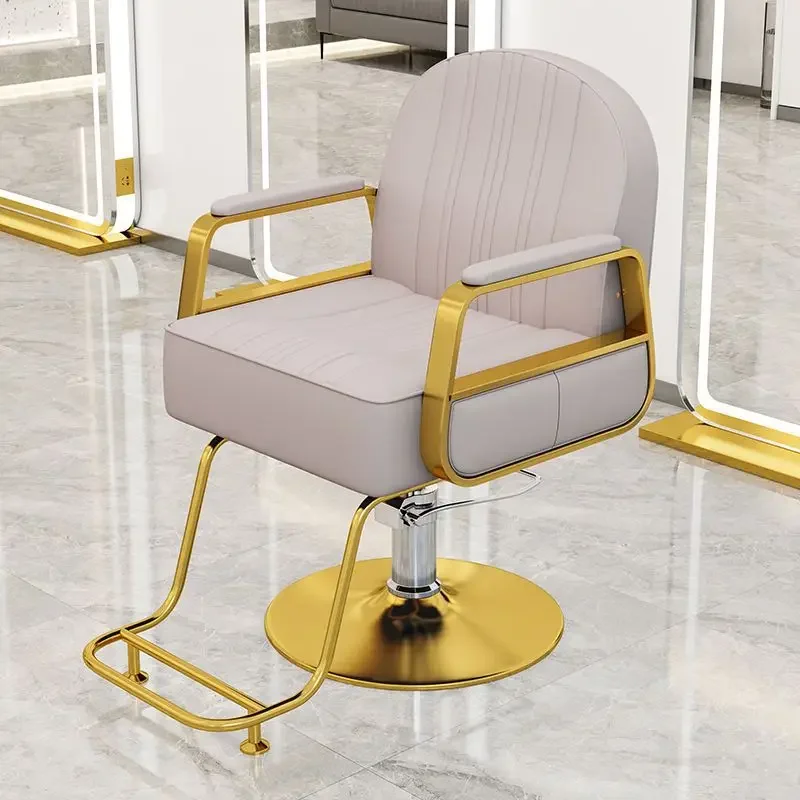 Poltrone da barbiere estetiche di lusso Poltrona da parrucchiere professionale girevole in altezza regolabile per pedicure Vanity Barberia Salon Furniture