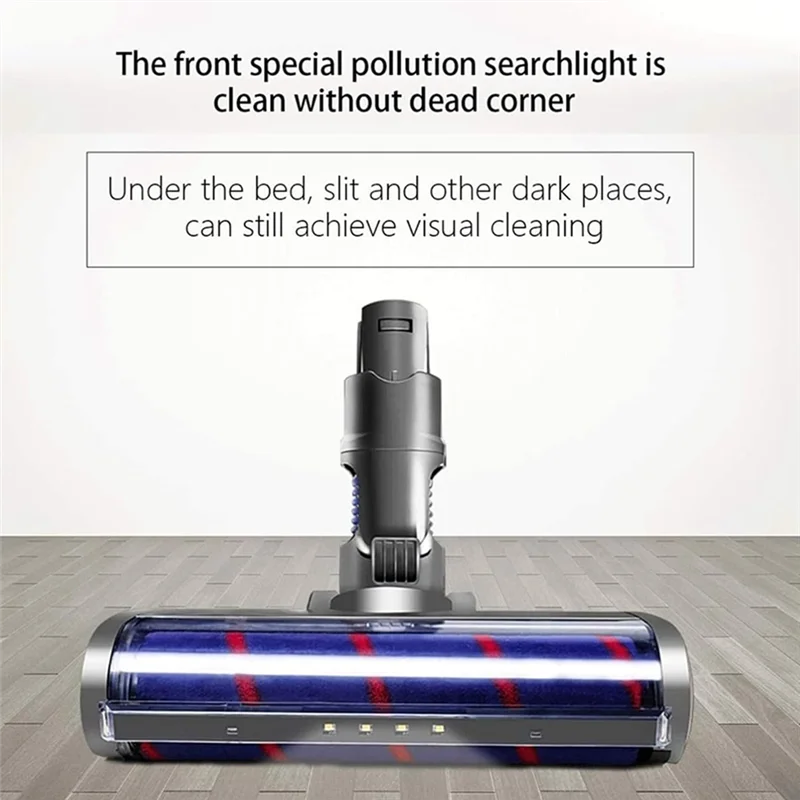 AA80-untuk Dyson V6 DC58 DC59 DC62 DC72 Pengganti Sikat Rol Lembut Tambahan Vakum dengan Lampu Debu untuk Pembersih Kayu Keras