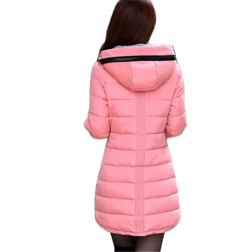 2024 Autumn Winter Women's New Korean Style Slim Warm Casual Hooded Jacket Clothing Casaco Abrigos Casaca Kaban Invierno Mantel