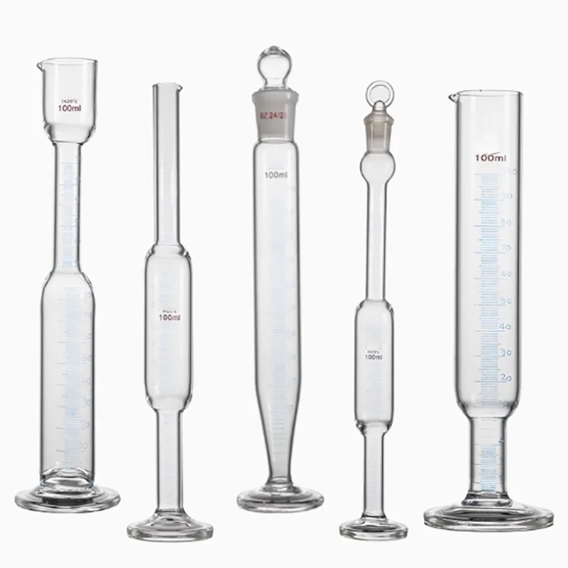 

Reducing neck measuring cylinder standard mouth upper and lower reducing neck petroleum tapered glass measuring cylinder 100ml