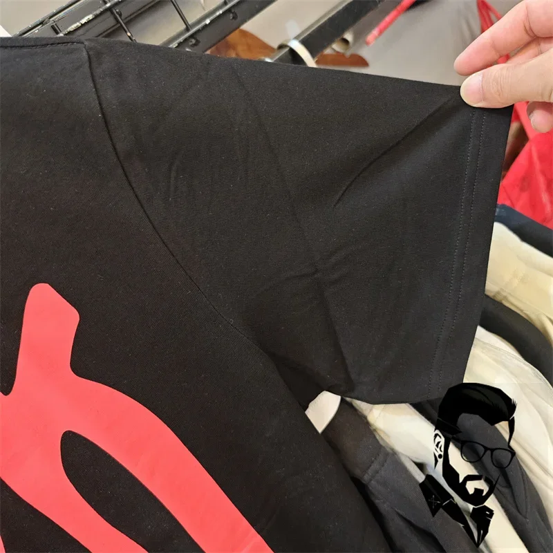 tearful eye print T-shirt for men and women loose fitting casual tops tee