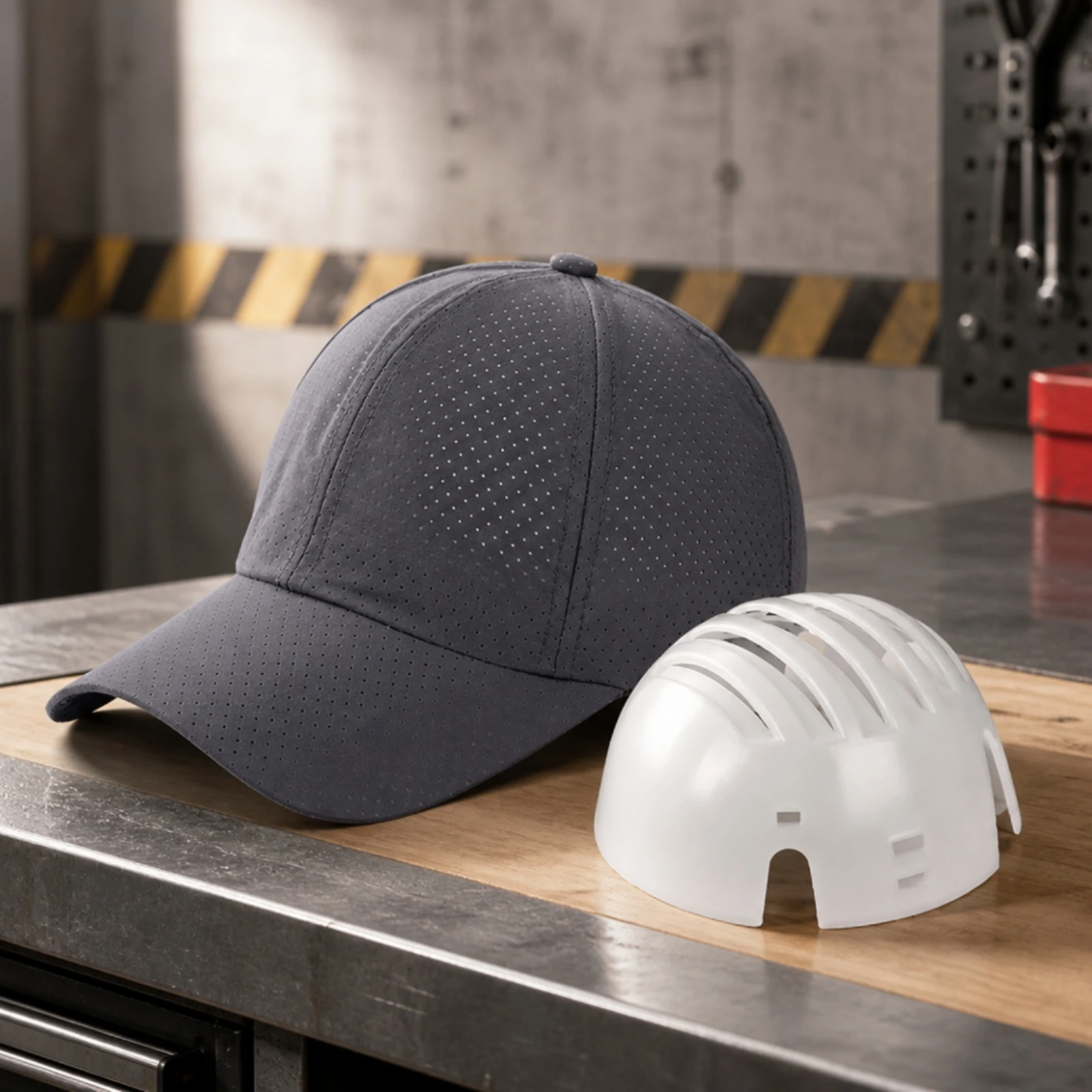 Anti-Collision Cap Impact-Resistant Bump Cap with Short Brim Hat Lightweight Padded for Workers, Job Site, Factory