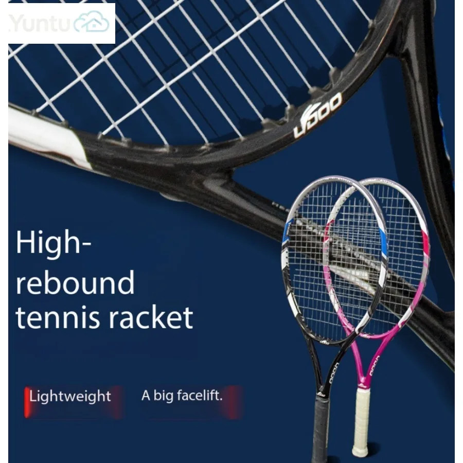 Lightweight Carbon Fiber One‑Piece Tennis Racket,Professional Durable Integrated Tennis Racquet for BeginnerIntermediate Players
