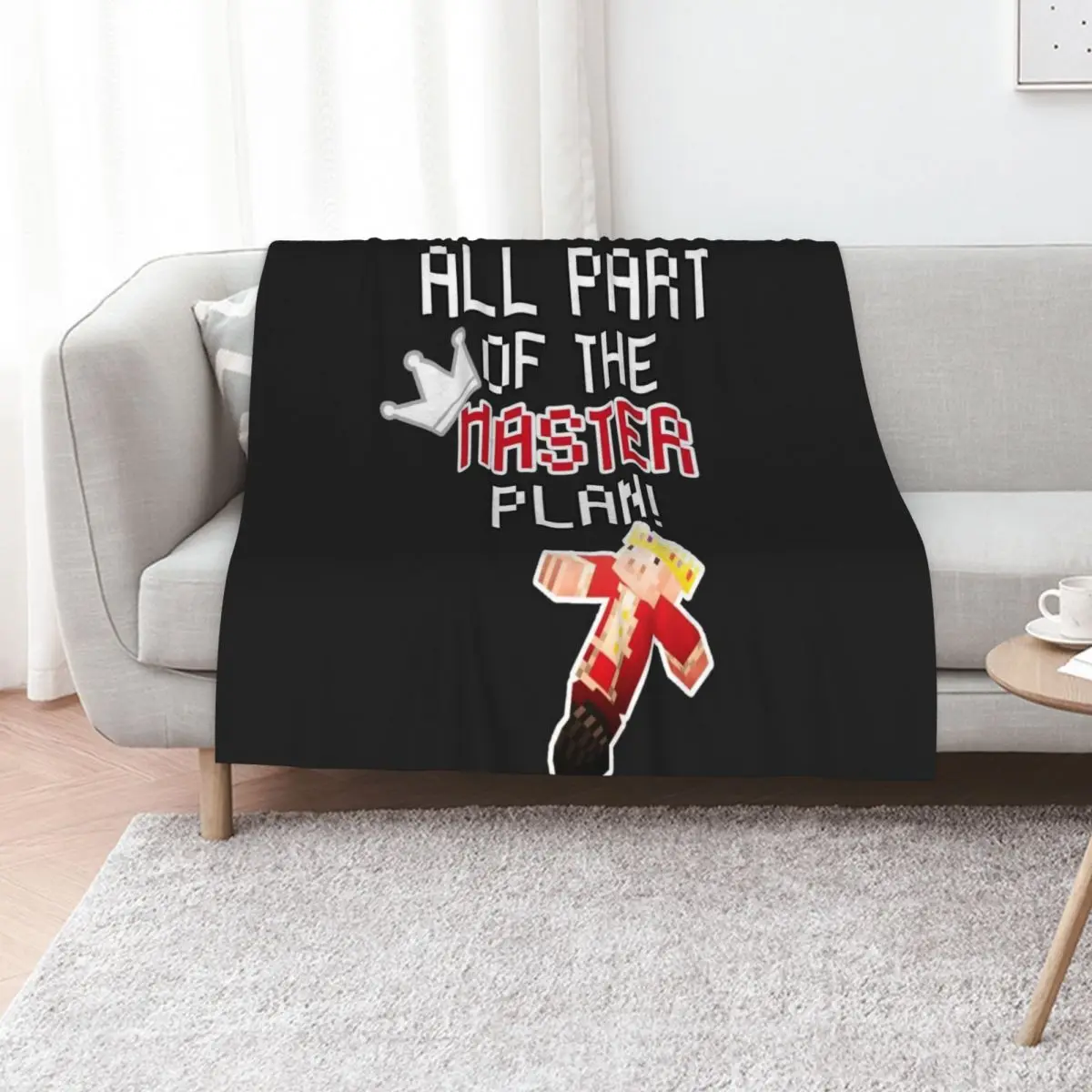 Technoblade ALL PART OF THE MASTER PLAN! Throw Blanket Compact Warm Blanket for Car Road Trip