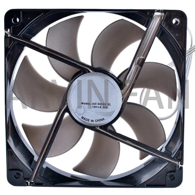 COOLING REVOLUTION-ventilador 12025 de 12cm y 120mm, 120x120x25mm, 12V, 0.25A, control de velocidad, para ordenador, CPU, chasis, luz azul