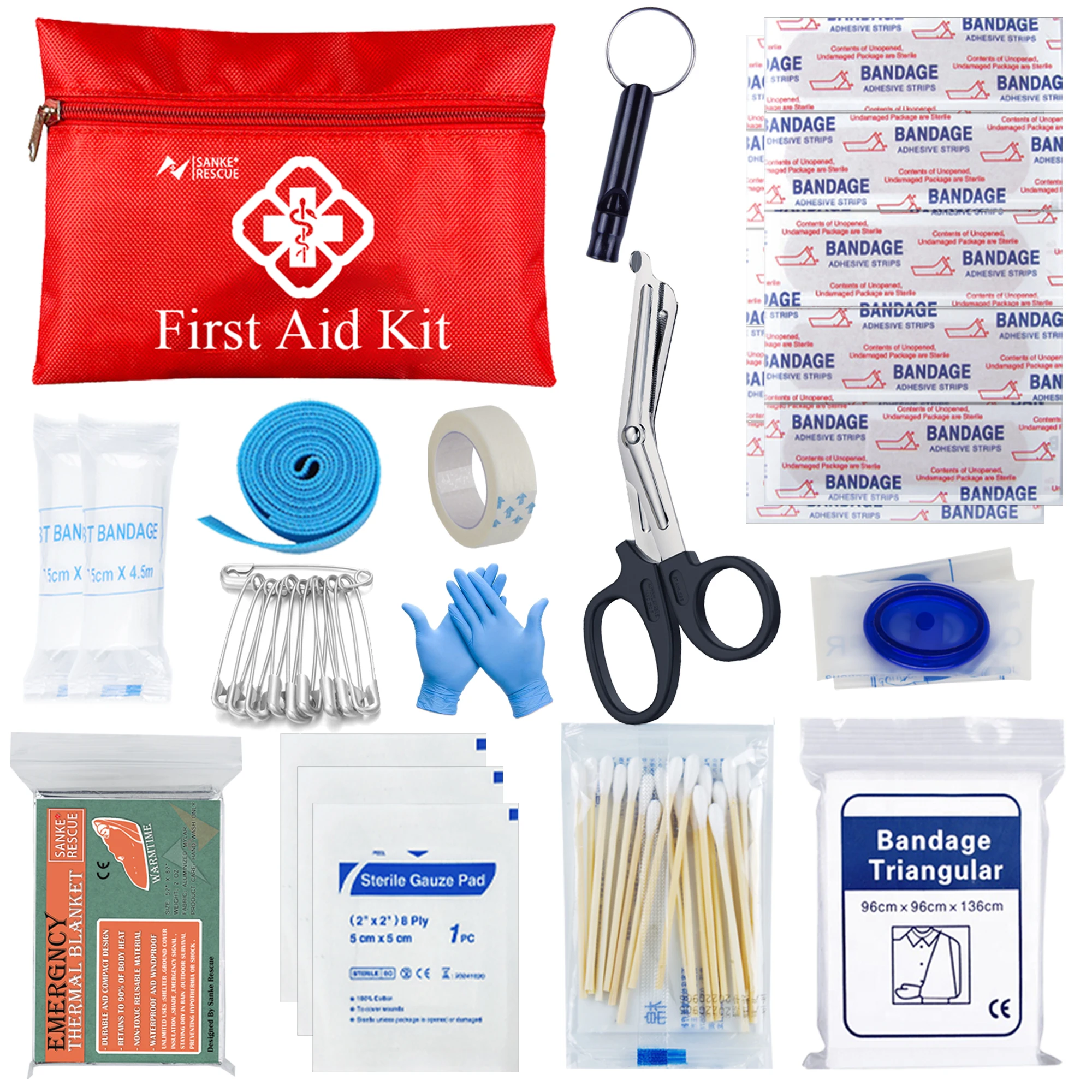 Survival First Aid Kit Survival Full Set Molle Outdoor Gear Emergency Kits Trauma Bag Camping Hiking IFAK Adventures EDC image 2