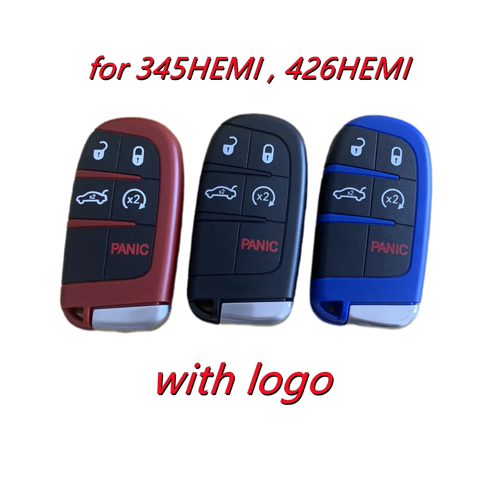 Red/Black/Blue 5Buttons Smart Remote Key Shell Casing for 345HEMI/426HEMI/R/T/Daytona/392/Demon/Demon170/Challenger/Scat Pack