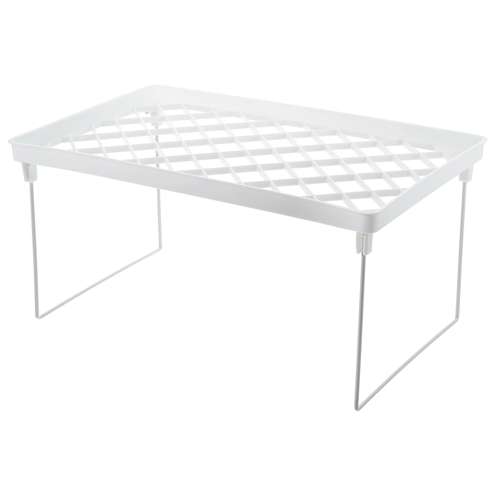 

Plastic Storage Shelf Cosmetics Makeup Holder Metal Material Easy Assemble Clean Home Office Space Saver