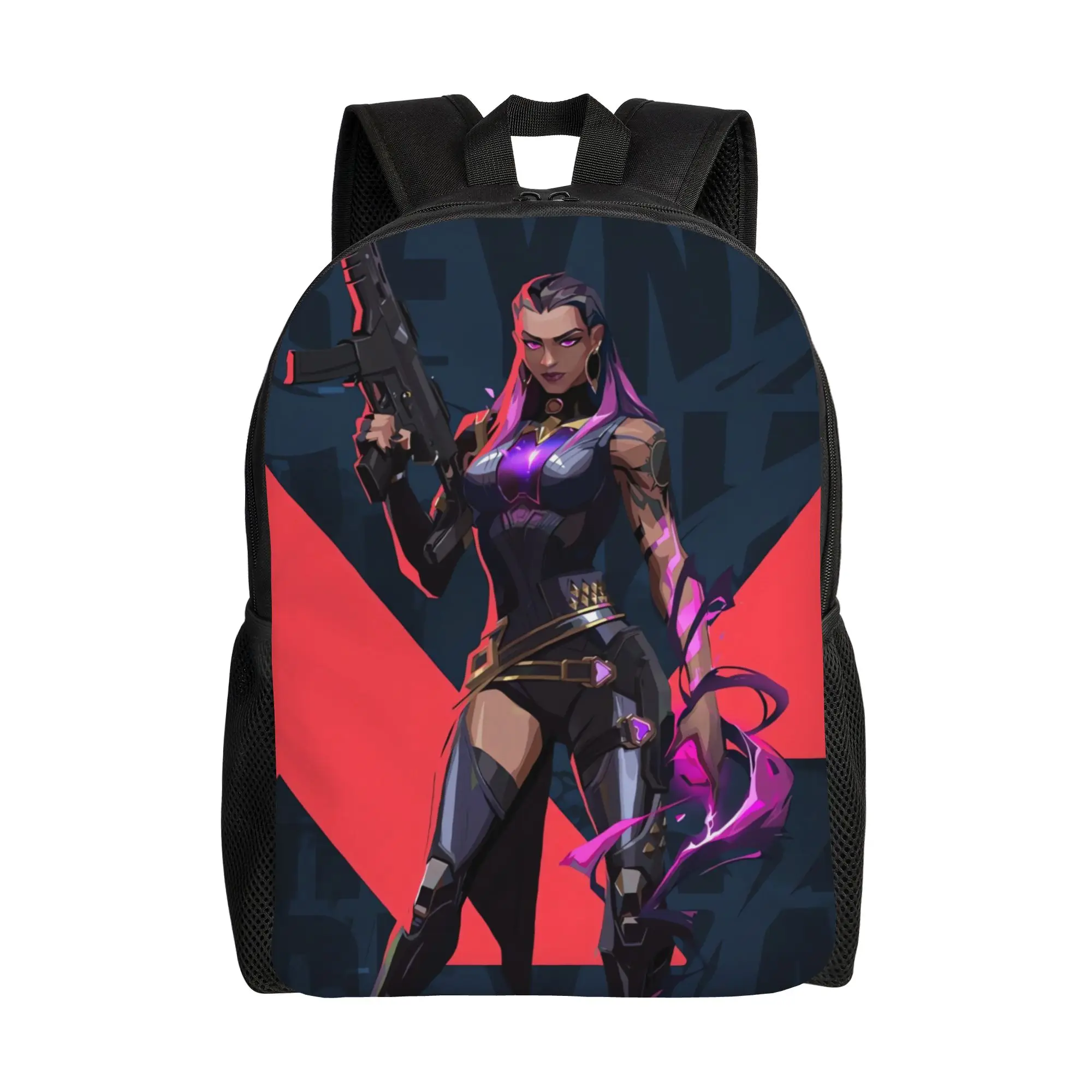 Killjoy Backpack Unisex V-Valorant Large Backpacks Polyester Aesthetic High School Bags Workout Custom Rucksack