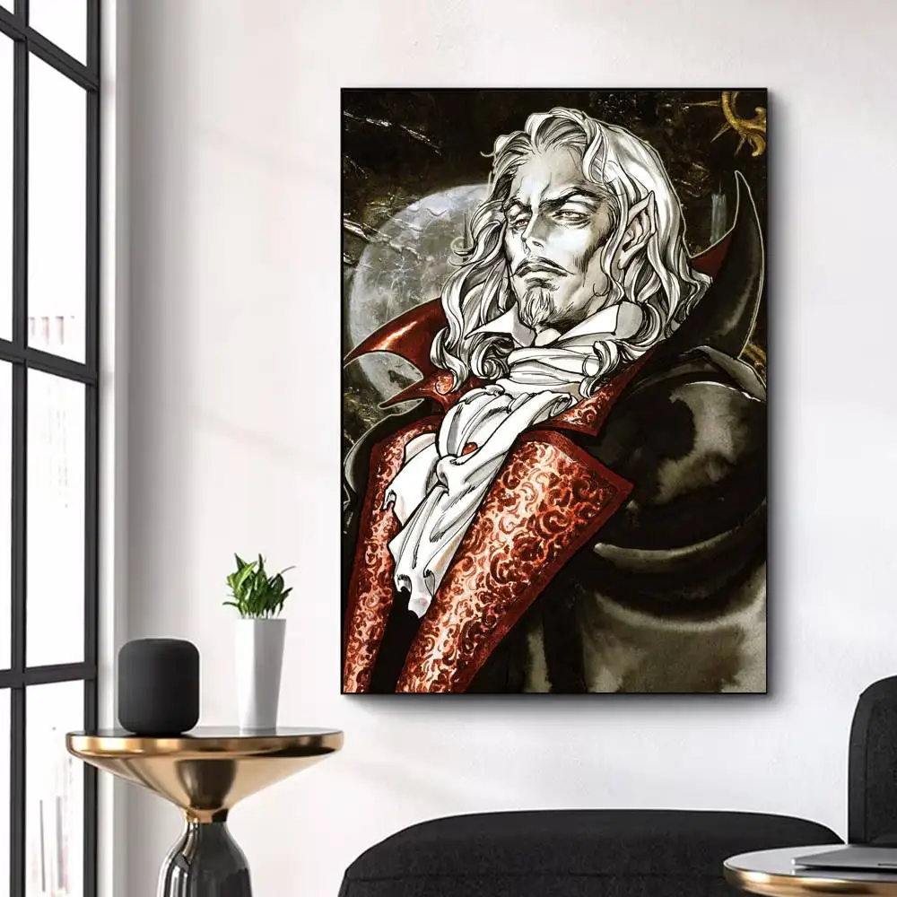 Game Castlevania Symphony of the night Poster Waterproof Wall Art Sticker For Bar Living Room Vintage Decor High Quality Print
