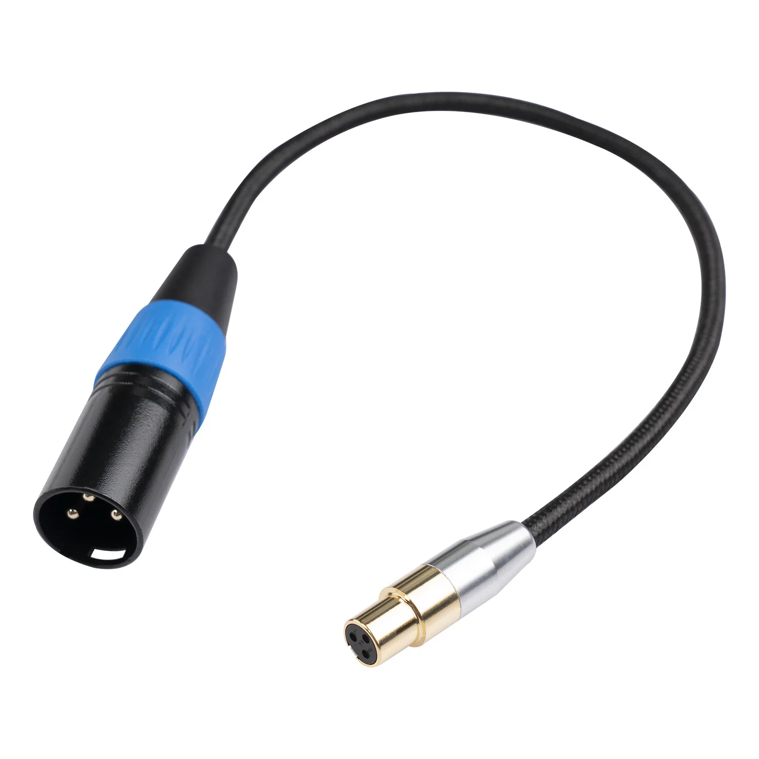 มินิ XLR หญิงถึง XLR ชายการ์ดเสียงสดกล้องไมโครโฟน Canon แบบสองทิศทาง dual SHIELDING ADAPTER CABLE ม