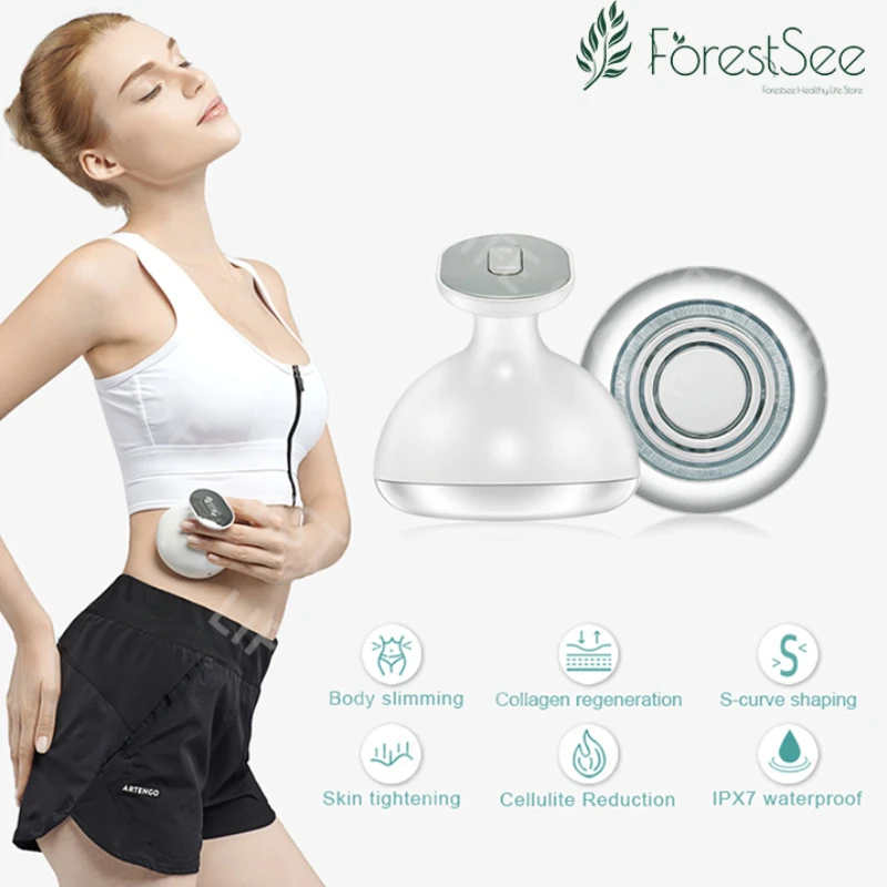 RF Cavitation Massager Belly Body Vacuum Vibration Slimming Machine Abdomen Fat Burning Body Shaper Skin Care