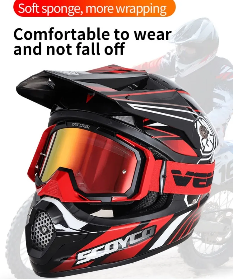 Lunettes de moto rétro en éponge haute densité, lunettes de ski, ceinture non ald, cyclisme, course, équitation, vélo, lunettes de motocross