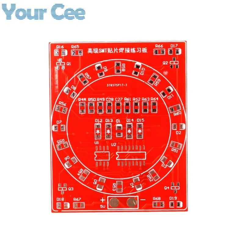 Both Sides SMT SMD Electronic Component Welding Practice Board PCB Soldering DIY Kit Skill Training Mini Version