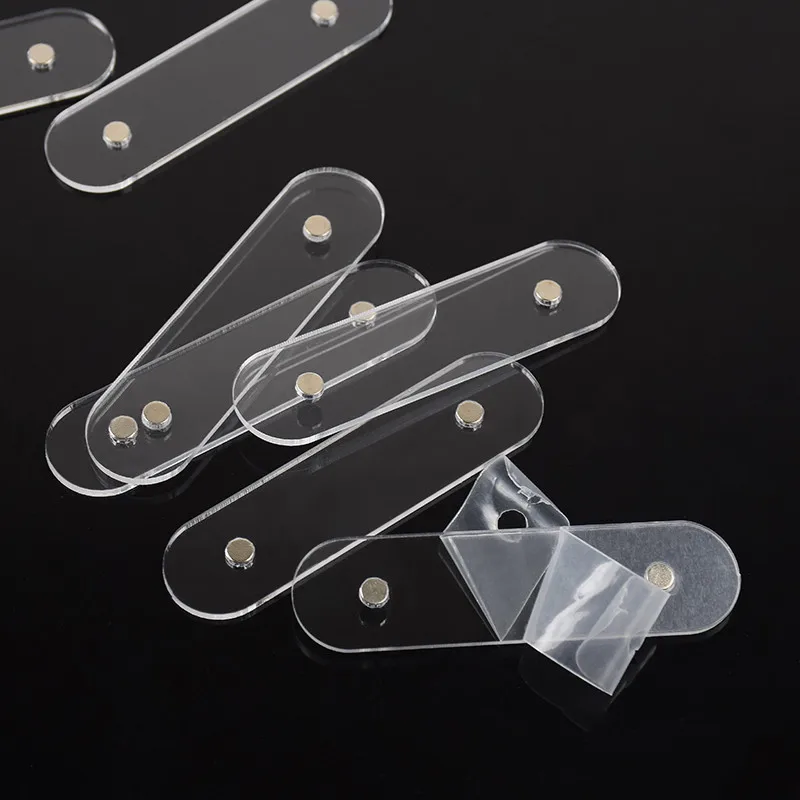 10PCS/Set False Nail Tips Nail Art Display Stand Transparent Practice Acrylic Gel Polish Holder Strip Manicure Showing Tools