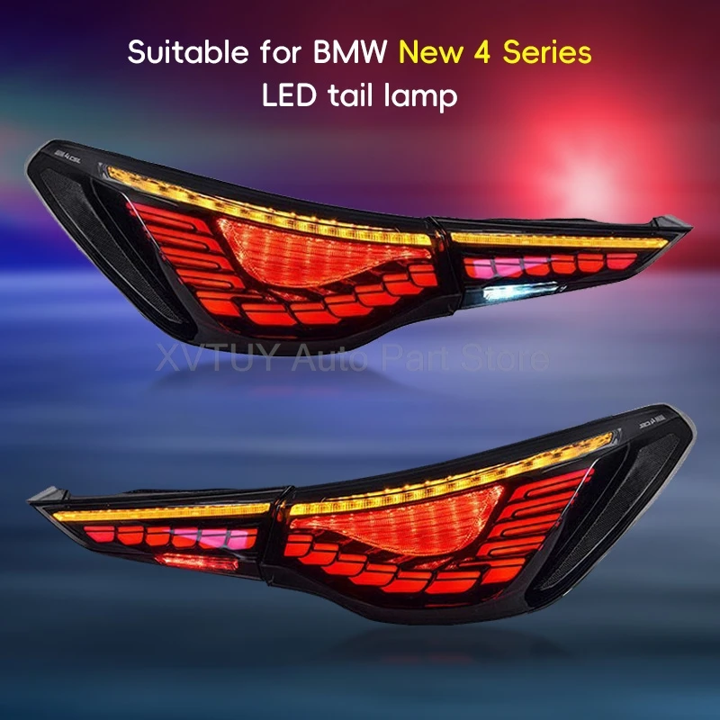 

Задний фонарь в сборе, светодиодный динамический задний фонарь для BMW 4-й серии, задний фонарь в виде драконьей, авто DRL, поворотный тормоз, резервный фонарь, аксессуары