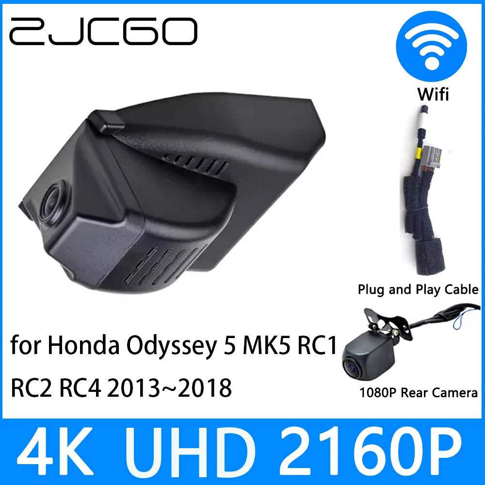 

ZJCGO Dash Cam 4K UHD 2160P Car Video Recorder DVR Night Vision for Honda Odyssey 5 MK5 RC1 RC2 RC4 2013~2018