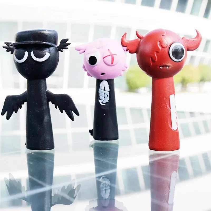 Hot Sales Hell Mode Sprunki Handgemaakte Pop Deppler Simon Jeven Muziekspel Creatieve Omliggende Bureau Decoratie 12 Stuks