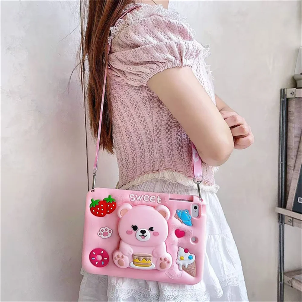 Cartoon Tablet Case For iPad A16 11th 10 10th 10.2 9th 8th 7th 9.7 6th 5th Generation iPad Air 1 2 3 4 5 Pro 11 Silicone Cover