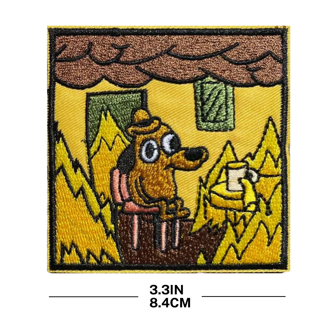 Parche termoadhesivo This Is Fine - Aplique bordado para manualidades - imagen 4