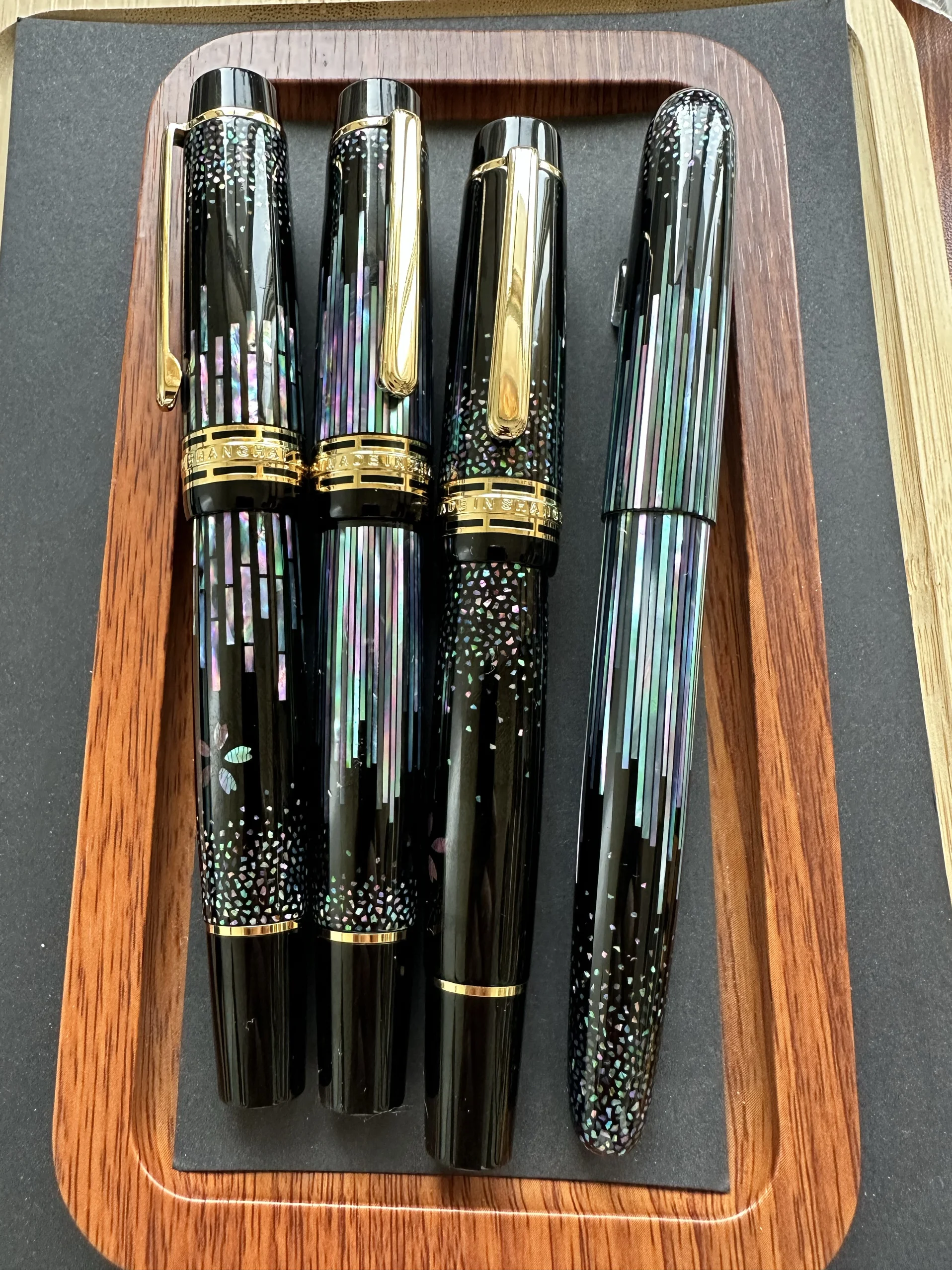 رائع ورنيش رادين أم اللؤلؤ ماكي-e قلم حبر برميل للبلاتين 3776 الطيار 912 // 74/742/743 بحار 21K/14K