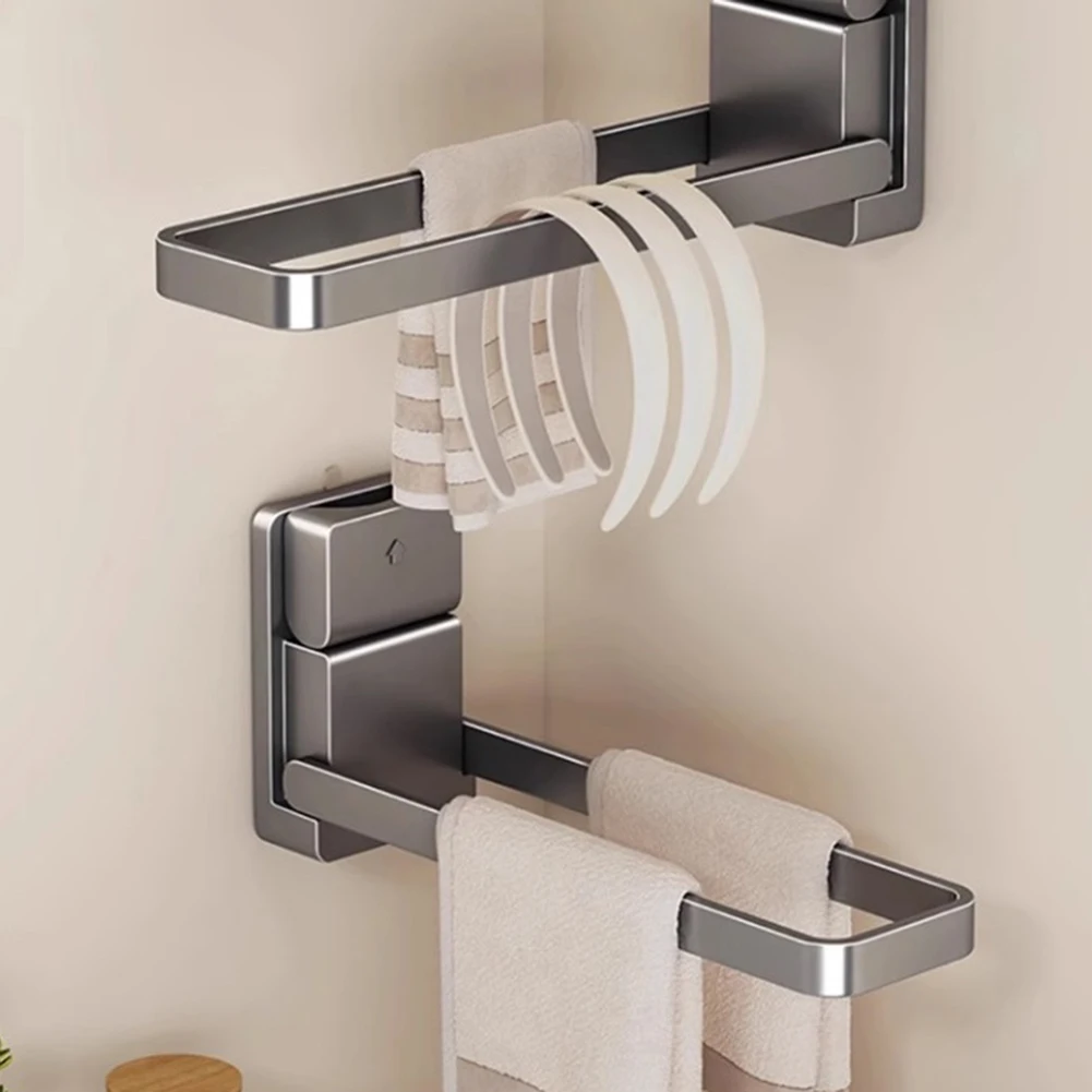 

Detachable Towel Rack Space-Saving Rack Compact Design Damage-Free Removal Easy Installation Moisture-Resistant Material
