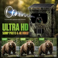 50MP 4K Solar Panel Hunting Camera Infrared Night Vision Monitoring Wildlife Trap Trail Camera Video Photo Recorder Cam 2