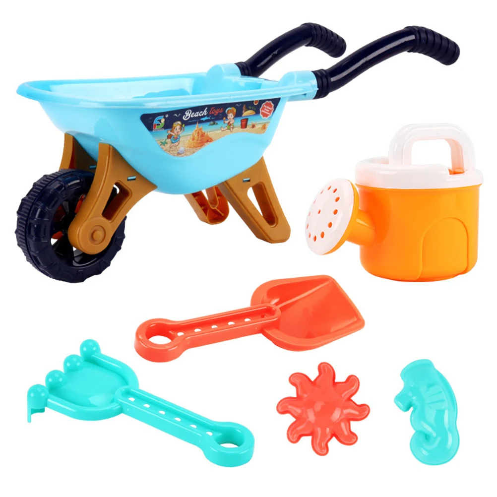 6 stks Kinderen Strand Speelgoed Kinderen Kruiwagen Zomer Outdoor Strand Speelgoed Kust Speelgoed Plastic Kinderen Speelgoed Accessoire Kleur Willekeurig