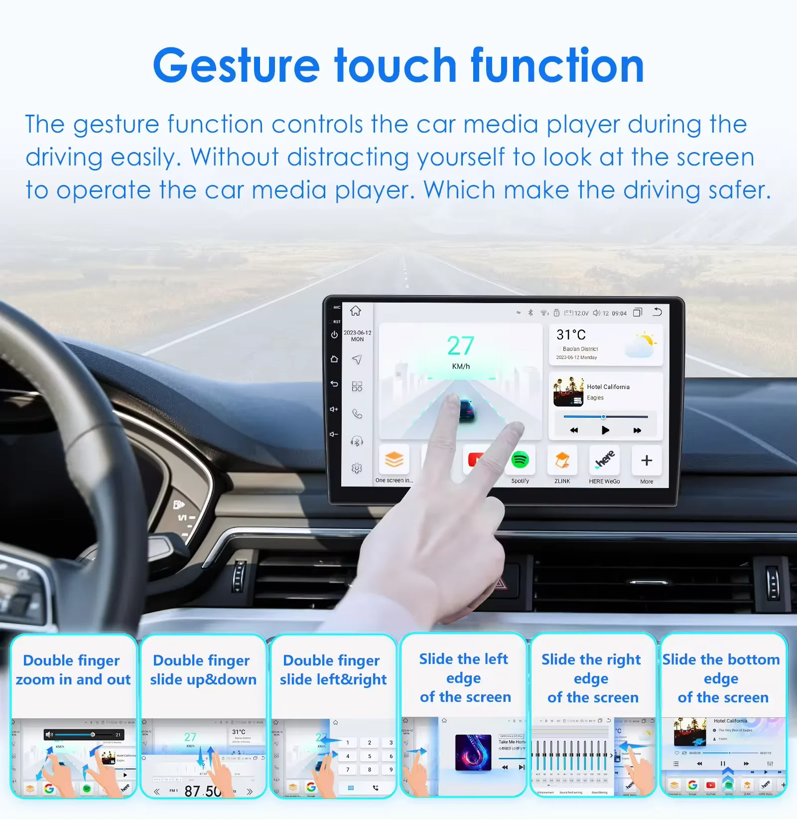 هيزو 2Din 7 ''Carplay 4G AI أنظمة أندرويد 14 راديو السيارة لفولكس واجن فولكس فاجن باسات B6 B7 T5 تيغوان توران جولف بولو Autoradio